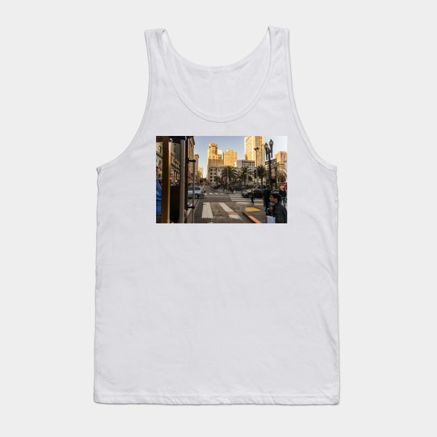 Riding On A Cable Car Tank Top by KensLensDesigns